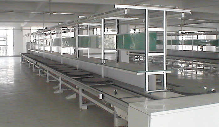 双层可旋转工装板流水线