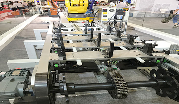 重载积放工装链条线安装