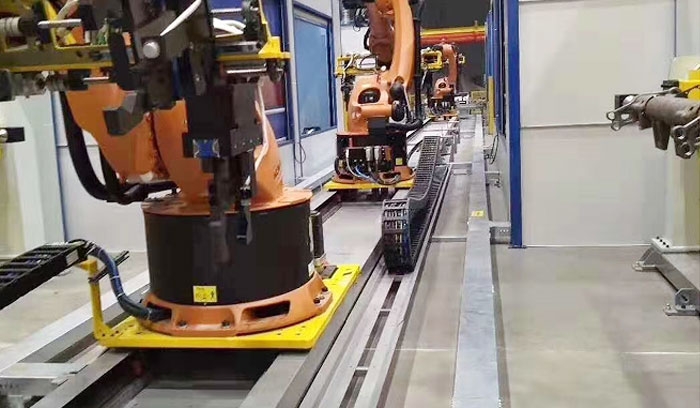 Robot seventh axis installation